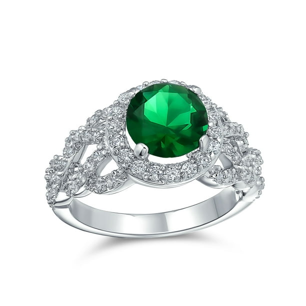 Emerald Zirconium Elegant Fashion Retro Ring Jewelry Womens